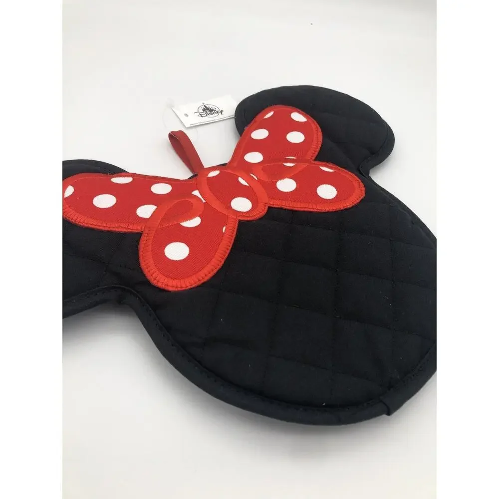Disney Parks Minnie Mouse Quilted Black Pot Holder - Mousewares Kitchen Hot Pad